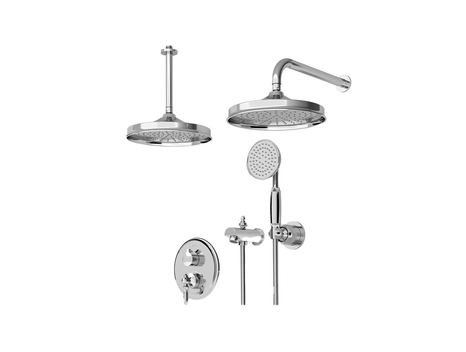 شیر حمام توکار شودر مدل زیگموند BRASS | تیپ 4